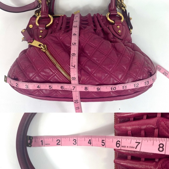 MARC JACOBS Leather Quilted Small Cecilia in Fuchsia. Made in Italy. Authentic. - Picture 8 of 17